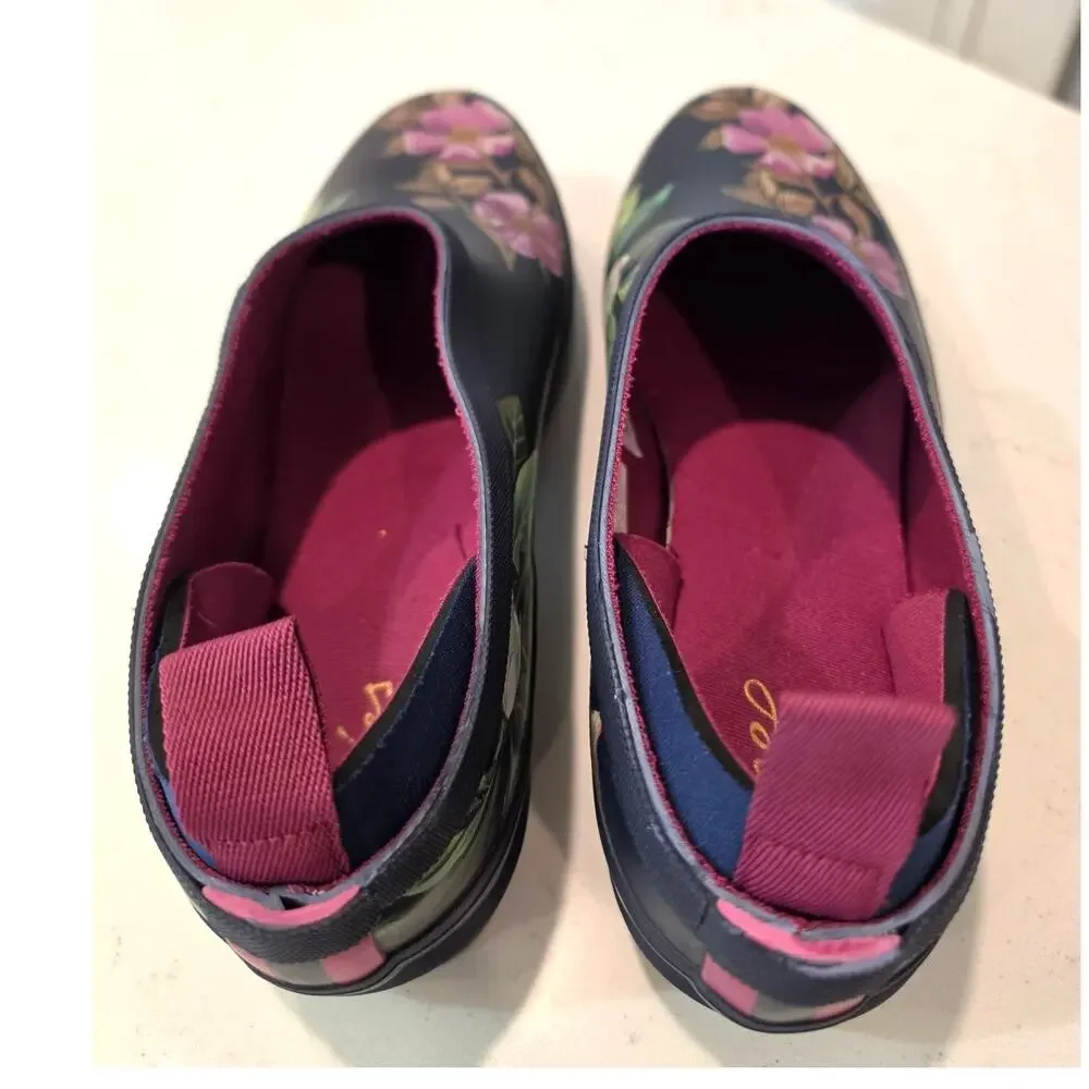 Joules Pop On Welly Clog / Navy Floral RAIN BOOT SHOE CLOG